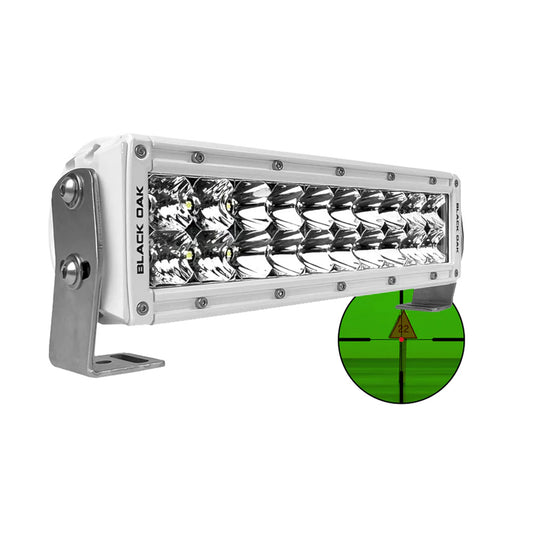 Suncoast Marine and Auto offers Black Oak Pro Series 3.0 10" 850nm Infrared Marine LED Double Row Light Bar - Combo Optics - White Housing [10MIR-850]