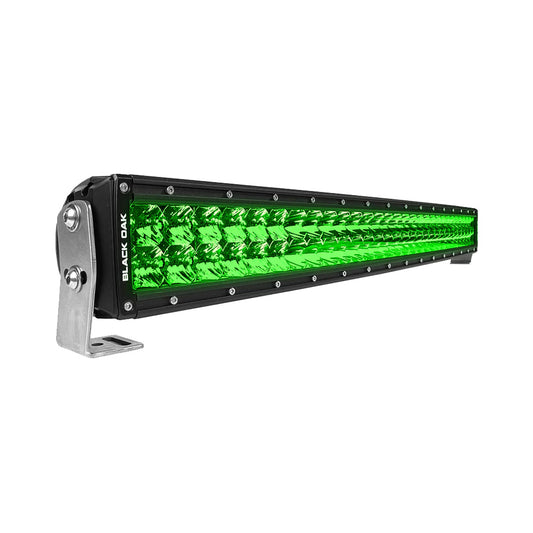 Suncoast Marine and Auto offers Black Oak 30" Curved Double Row Green LED Hog Hunting Light Bar - Combo Optics - Black Housing - Pro Series 3.0 [30CG-D3OS]