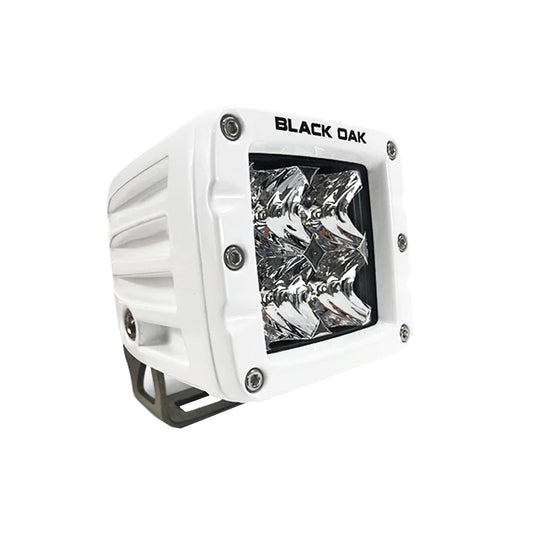 Suncoast Marine and Auto offers Black Oak 2" Marine LED Pod Light - Flood Optics - White Housing - Pro Series 3.0 [2FM-POD10CR]