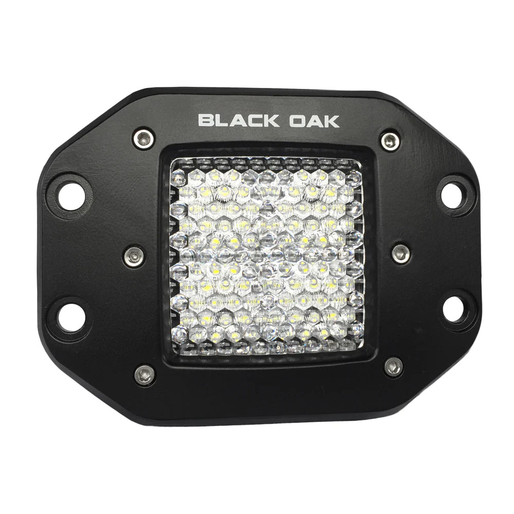 Suncoast Marine and Auto offers Black Oak 2" Flush Mount LED Pod Light - Flood Optics - Black Housing - Pro Series 3.0 [2F-FPOD10CR]