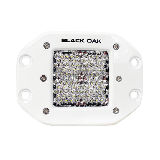 Suncoast Marine and Auto offers Black Oak 2" Marine Flush Mount LED Pod Light - Diffused Optics - White Housing - Pro Series 3.0 [2DM-FPOD10CR]