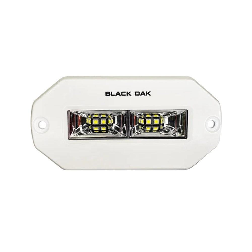 Suncoast Marine and Auto offers Black Oak 4" Marine Flush Mount Spreader Light - White Housing - Pro Series 3.0 [4FMSL-S]