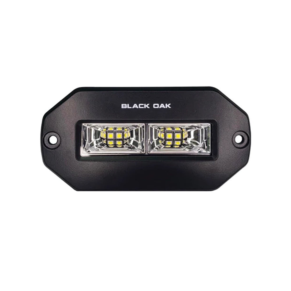 Suncoast Marine and Auto offers Black Oak 4" Marine Flush Mount Spreader Light - Black Housing - Pro Series 3.0 [4BFMSL-S]