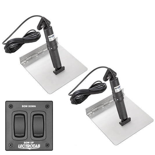 Suncoast Marine and Auto offers Lectrotab XKA Stainless Steel Trim Tab Kit w/Rocker Switch - 9 x 12 [XKAF9X12]