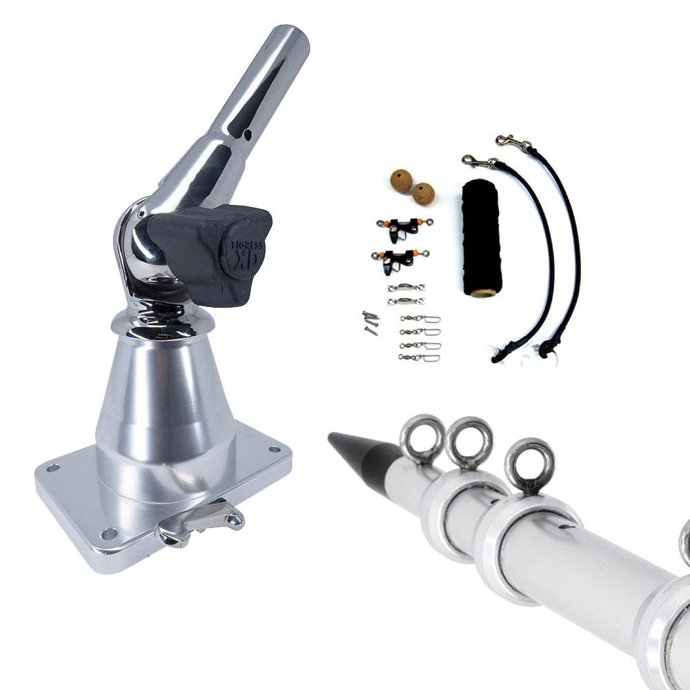 Suncoast Marine and Auto offers Tigress XD Bay Series Top Mount System - 15 - Aluminum Silver Outriggers Deluxe Rigging Kit [88823-2]