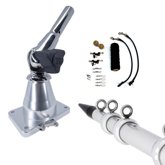 Suncoast Marine and Auto offers Tigress XD Bay Series Top Mount System - 15 - Aluminum Silver Outriggers Deluxe Rigging Kit [88823-2]