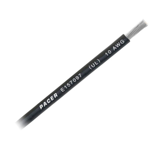 Suncoast Marine and Auto offers Pacer Black 10 AWG Battery Cable - Sold By The Foot [WUL10BK-FT]