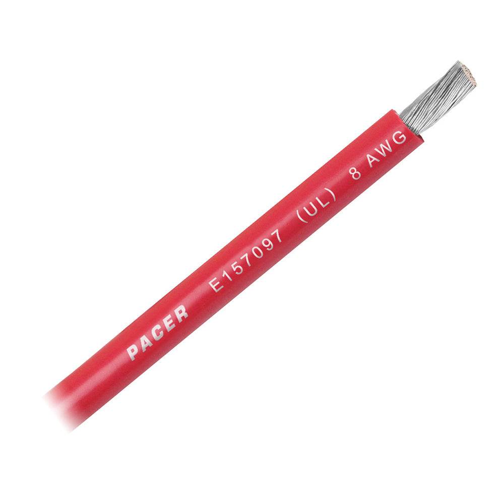 Suncoast Marine and Auto offers Pacer Red 8 AWG Battery Cable - Sold By The Foot [WUL8RD-FT]