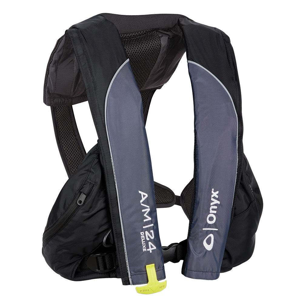 Suncoast Marine and Auto offers Onyx A/M-24 Deluxe Auto/Manual Inflatable PFD - Black - Adult Universal [132100-700-004-23]