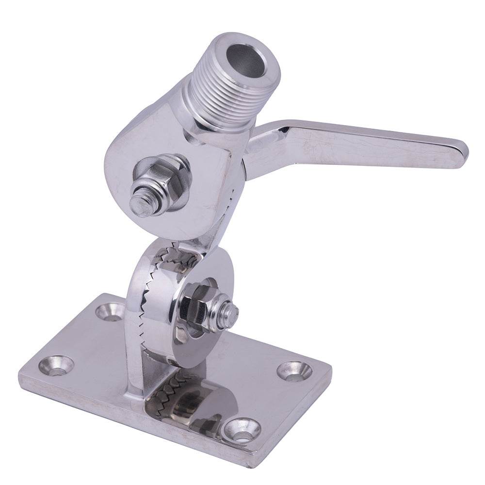 Suncoast Marine and Auto offers Whitecap Heavy-Duty Ratchet Antenna Mount - 316 Stainless Steel [S-1802BC]