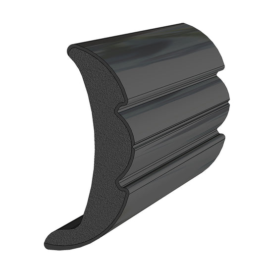 Suncoast Marine and Auto offers TACO Rigid Vinyl Flex-Core Rub Rail 2" x 7/8" - Black 60 [V21-9906BKA60D-1]