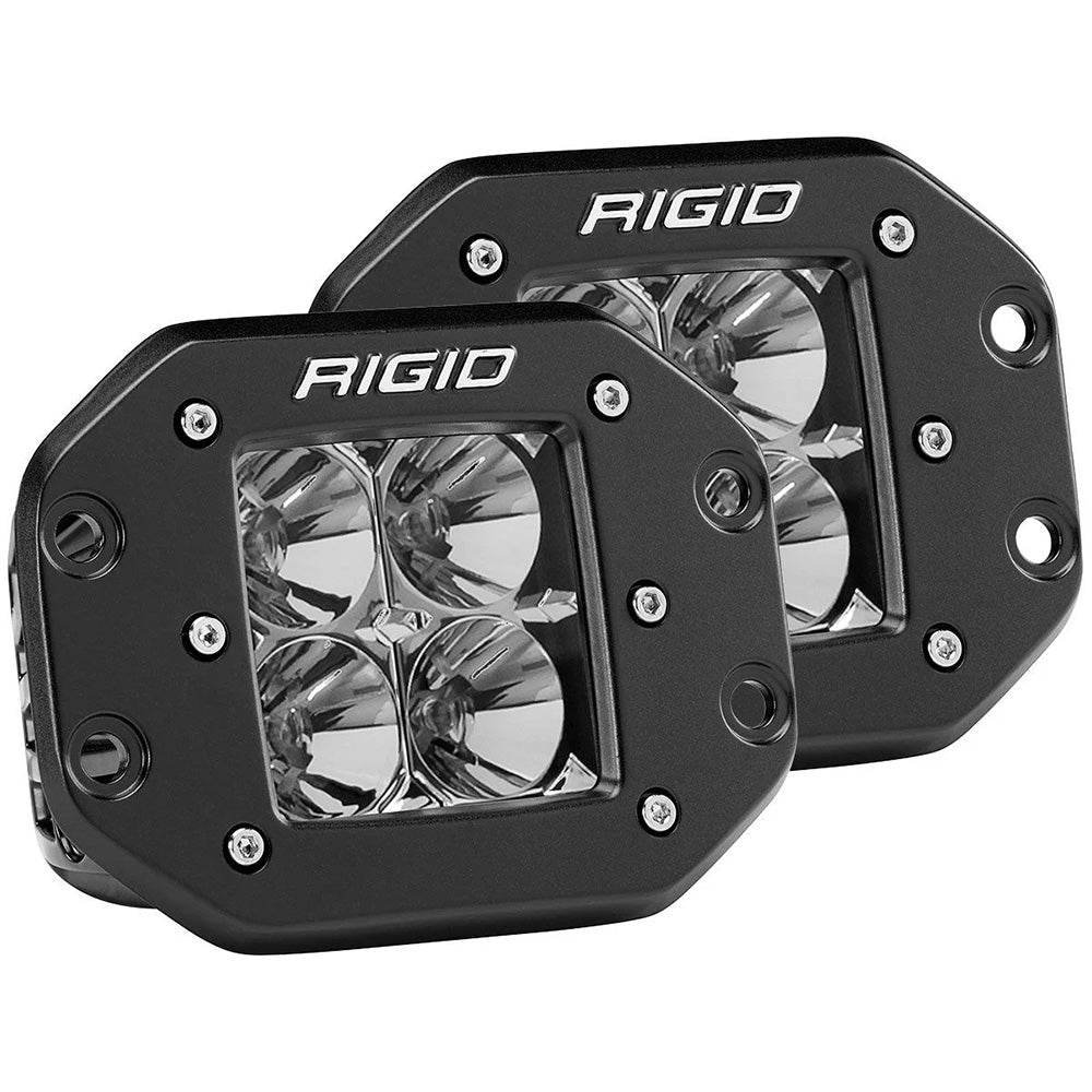 Suncoast Marine and Auto offers RIGID Industries D-Series PRO Flood Flush Mount Black Light - Pair [212113]