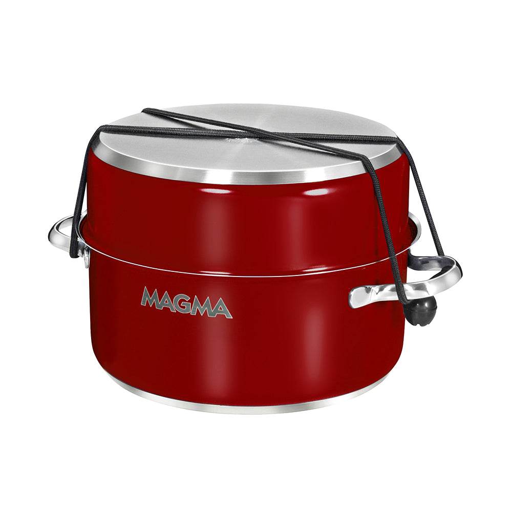 Suncoast Marine and Auto offers Magma Nestable 10 Piece Induction Non-Stick Enamel Finish Cookware Set - Magma Red [A10-366-MR-2-IN]