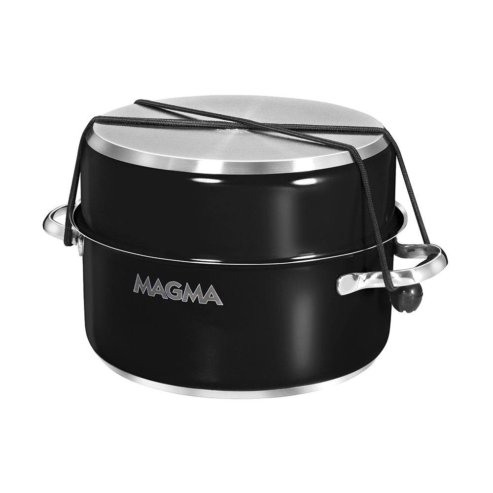 Suncoast Marine and Auto offers Magma Nestable 10 Piece Induction Non-Stick Enamel Finish Cookware Set - Jet Black [A10-366-JB-2-IN]