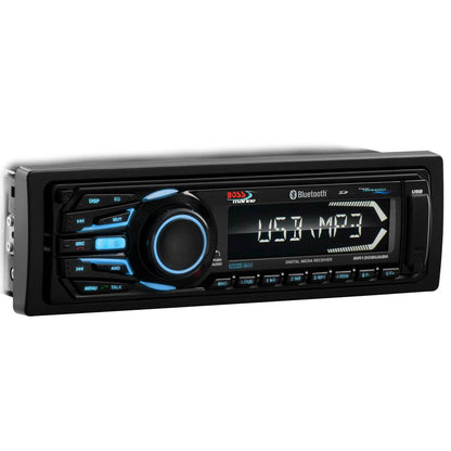 Suncoast Marine and Auto offers Boss Audio MR1308UABK Bluetooth - Fully Marinized MP3-Compatible Digital Media Receiver w/USB SD Memory Card Ports Aux Input [MR1308UABK]