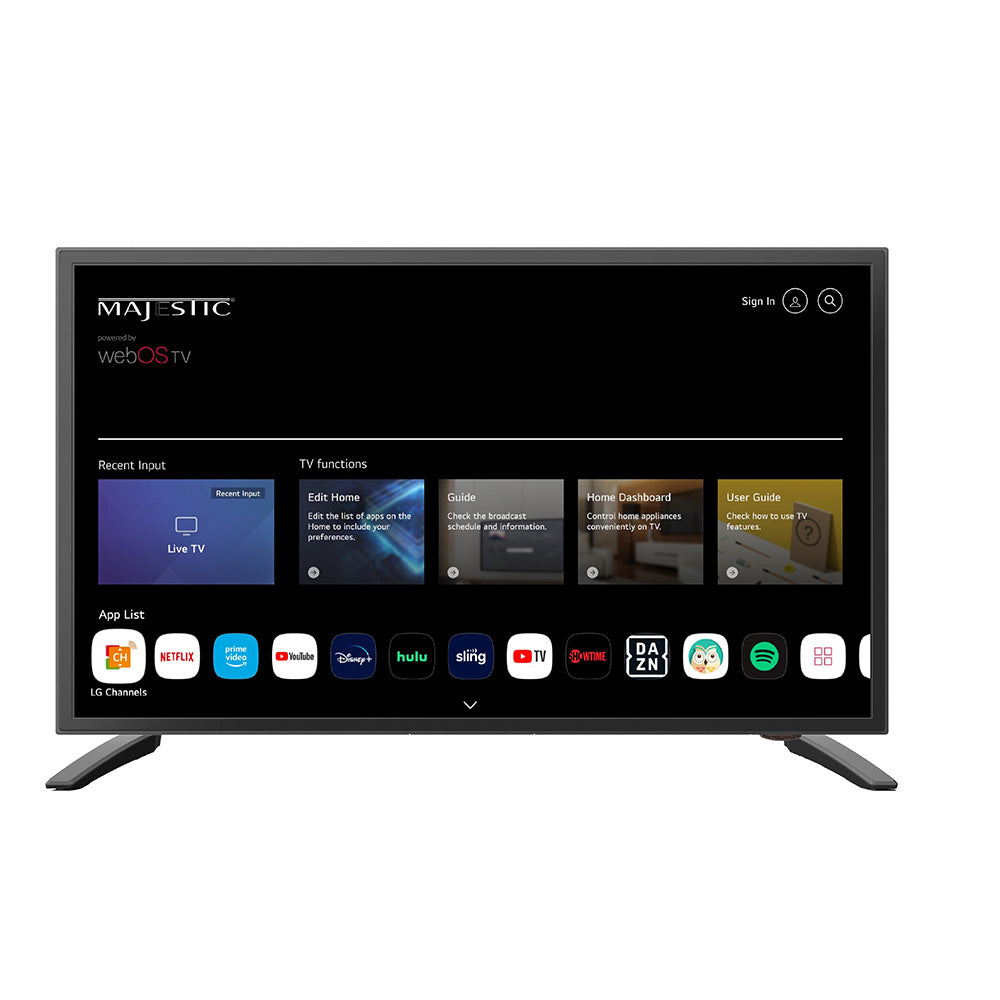 Suncoast Marine and Auto offers Majestic 19" 12V Smart LED TV WebOS, Mirror Cast Bluetooth - North America Only [MJSLT190U]