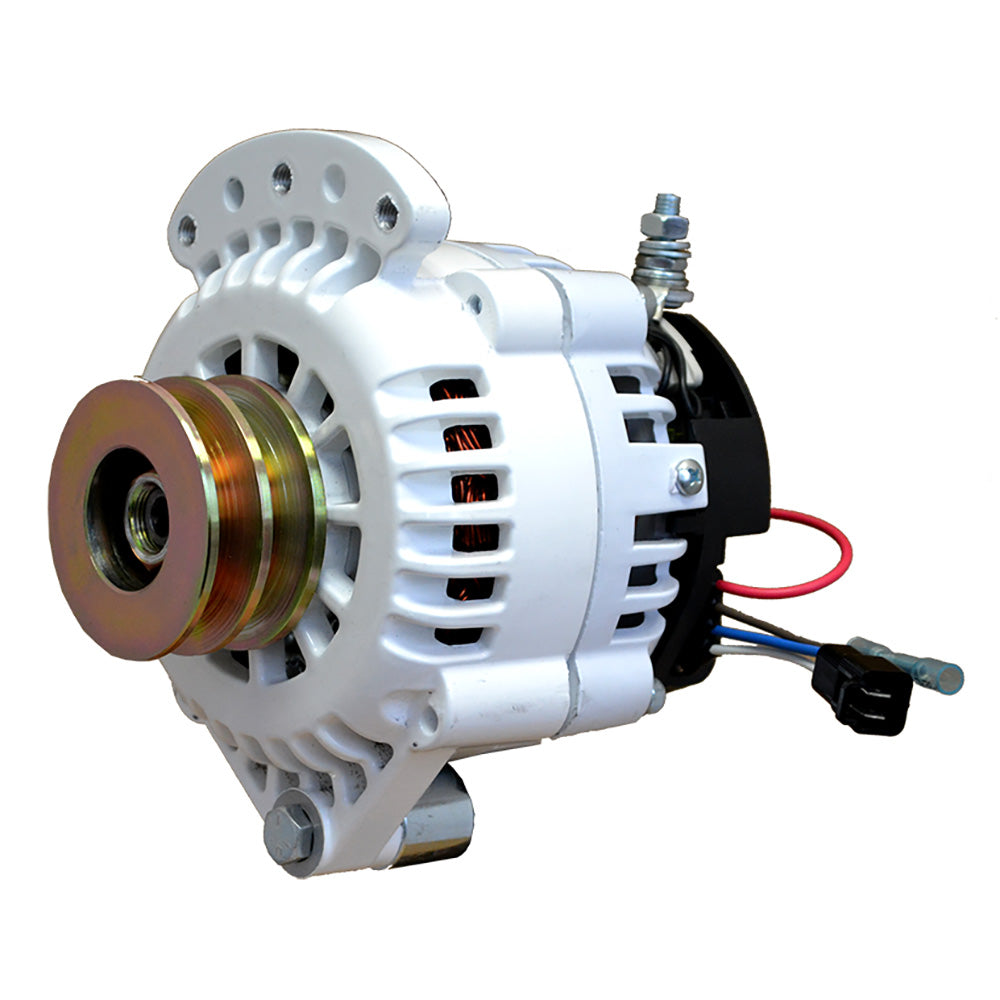 Suncoast Marine and Auto offers Balmar Alternator 100 AMP 12V 1-2" Single Foot Spindle Mount Dual Vee Pulley w/Isolated Ground [621-100-DV]