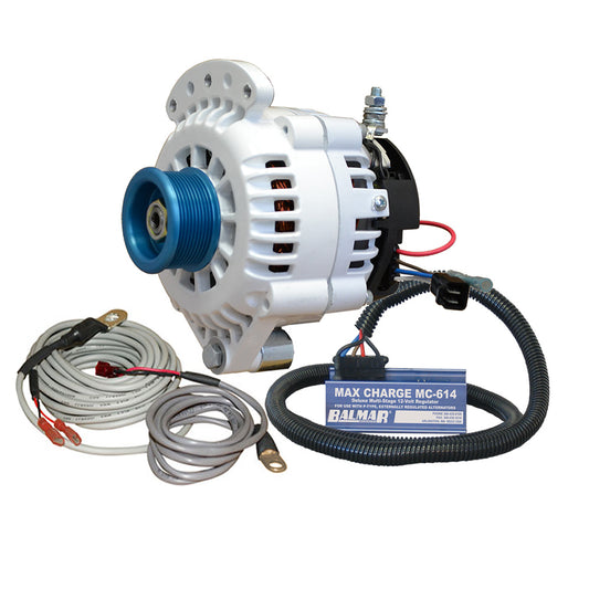 Suncoast Marine and Auto offers Balmar Alternator 100 AMP Kit 12V 1-2" Single Foot Spindle Mount J10 Pulley Regulator Temp Sensor [621-VUP-MC-100-J10]