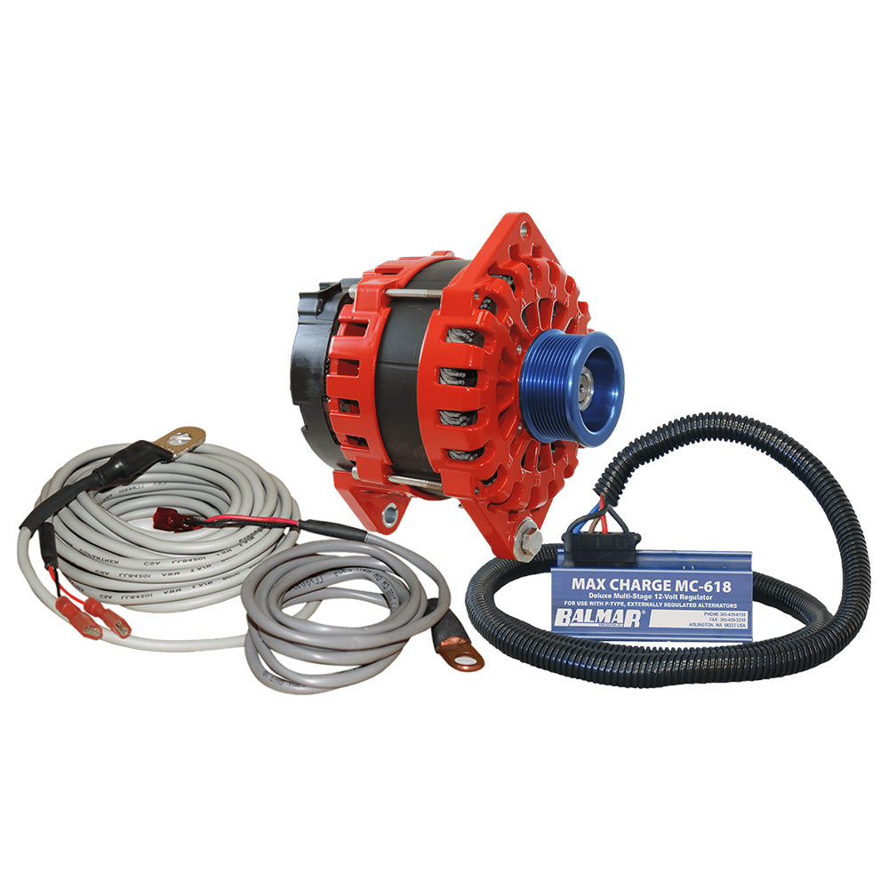 Suncoast Marine and Auto offers Balmar Alternator 250 AMP Kit 12V 3.15" Dual Foot Saddle J10 Pulley Regulator Temp Sensor [XT-DF-250-J10-KIT]