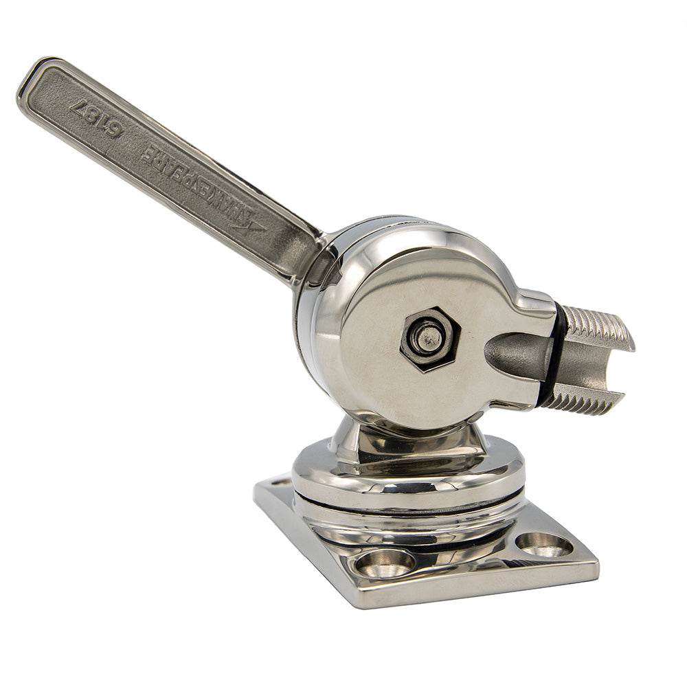 Suncoast Marine and Auto offers Shakespeare 6187 Sleek Compact Stainless Steel Rotatable 4-Way Ratchet Mount [6187]