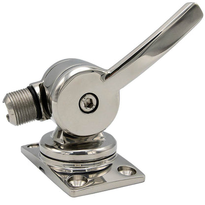 Suncoast Marine and Auto offers Shakespeare 6187 Sleek Compact Stainless Steel Rotatable 4-Way Ratchet Mount [6187]