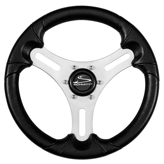 Suncoast Marine and Auto offers Schmitt Marine Torcello Lite 13" Wheel - Black Polyurethane Wheel w/Silver Spokes Black Cap- 3/4" Tapered Shaft [PU063104-01R]