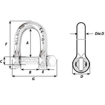 Suncoast Marine and Auto offers Wichard Not Self-Locking D Shackle - 14mm Diameter - 9/16" [01207]