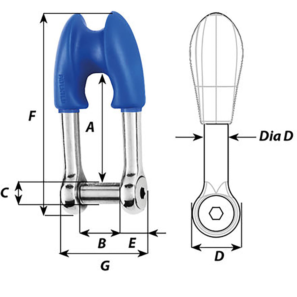 Suncoast Marine and Auto offers Wichard Thimble Shackle - Allen Head Pin - 8mm Diameter - 5/16" [01394]