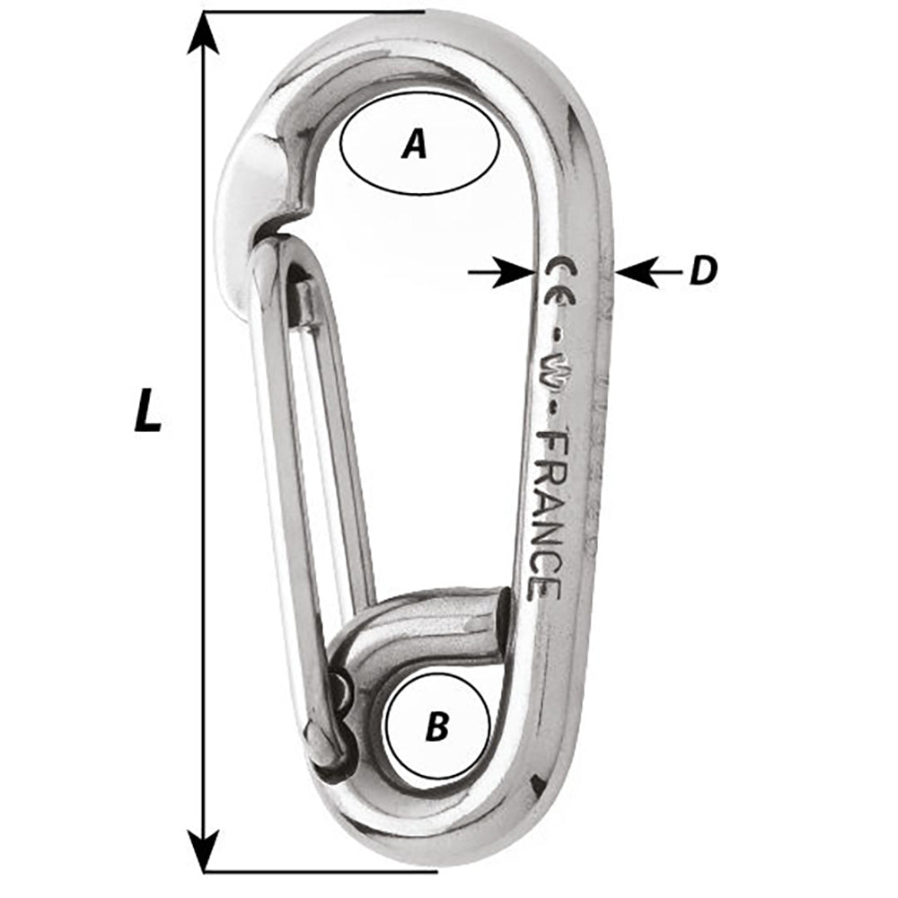 Suncoast Marine and Auto offers Wichard Symmetric Carbin Hook - 120mm Length - 15/32" [02317]