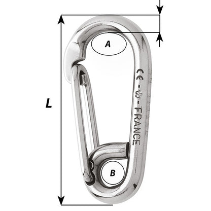 Suncoast Marine and Auto offers Wichard Symmetric Carbin Hook - 120mm Length - 15/32" [02317]