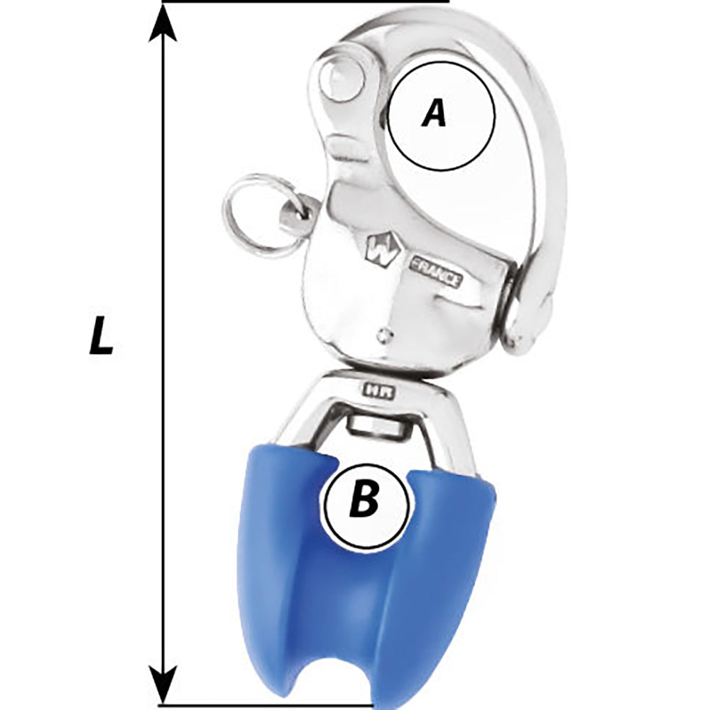 Suncoast Marine and Auto offers Wichard HR Snap Shackle With Thimble Eye - 110mm Length - 4-21/64" [02495]