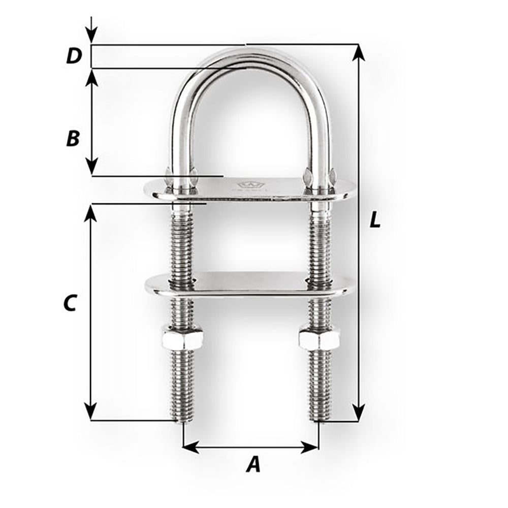 Suncoast Marine and Auto offers Wichard U-Bolt Pad Eye - 4mm Diameter - 5/32" [06511]