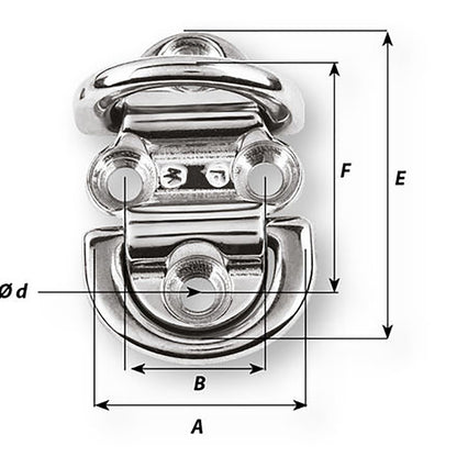 Suncoast Marine and Auto offers Wichard Double Folding Pad Eye - 10mm Diameter - 25/64" [06566]