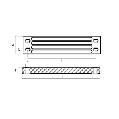 Suncoast Marine and Auto offers Tecnoseal Zinc Yamaha Bar Anode f/Engine Bracket [01112-1]