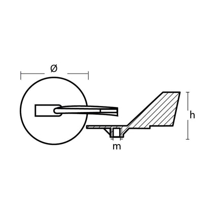 Suncoast Marine and Auto offers Tecnoseal Zinc Yamaha Trim Tab Anode f/150 - 225 HP Motors [01143]