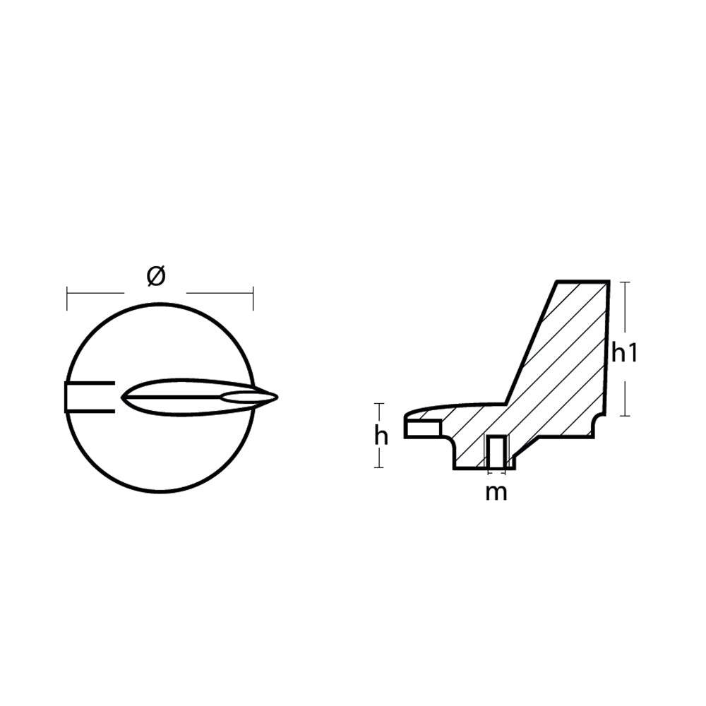 Suncoast Marine and Auto offers Tecnoseal Zinc Yamaha Trim Tab Anode f/200 - 300 HP Motors [01145]