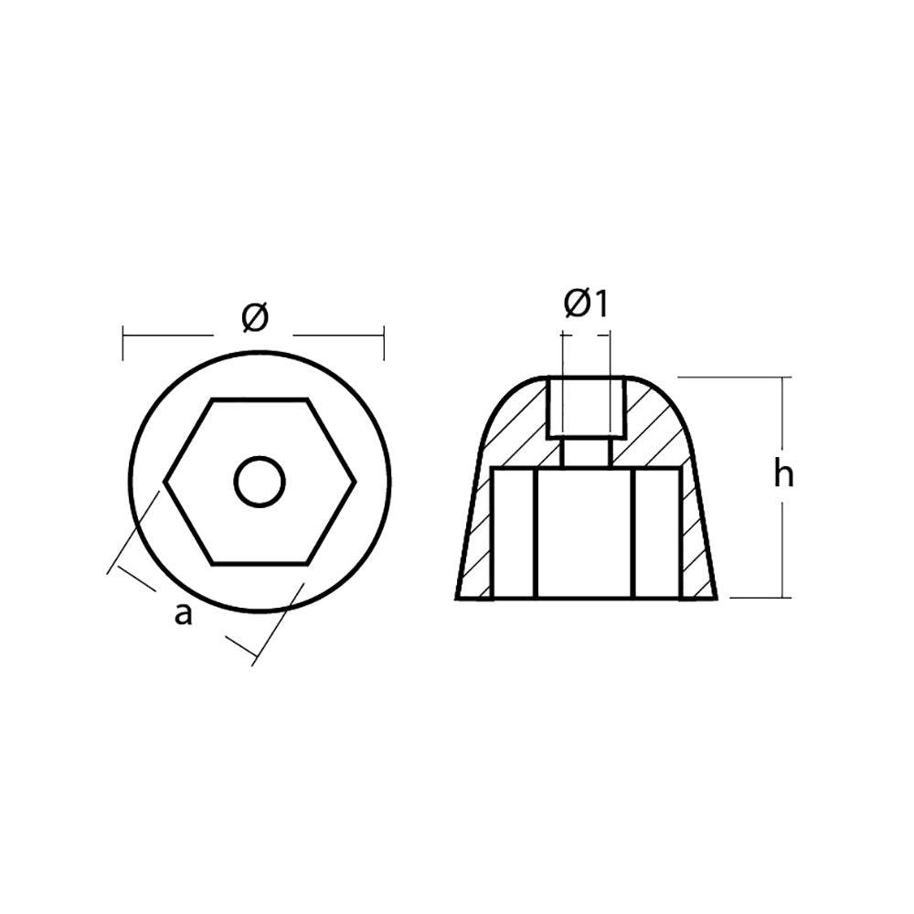 Suncoast Marine and Auto offers Tecnoseal Zinc Sidepower - Sleipner Propeller Nut Anode [01051]