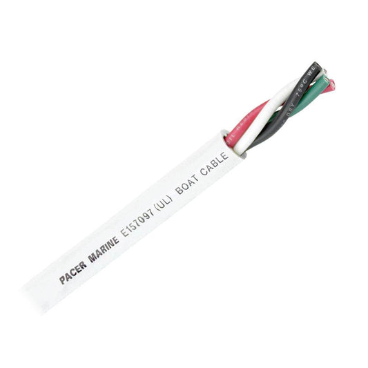 Suncoast Marine and Auto offers Pacer Round 4 Conductor Cable - 100 - 16/4 AWG - Black, Green, Red White [WR16/4-100]