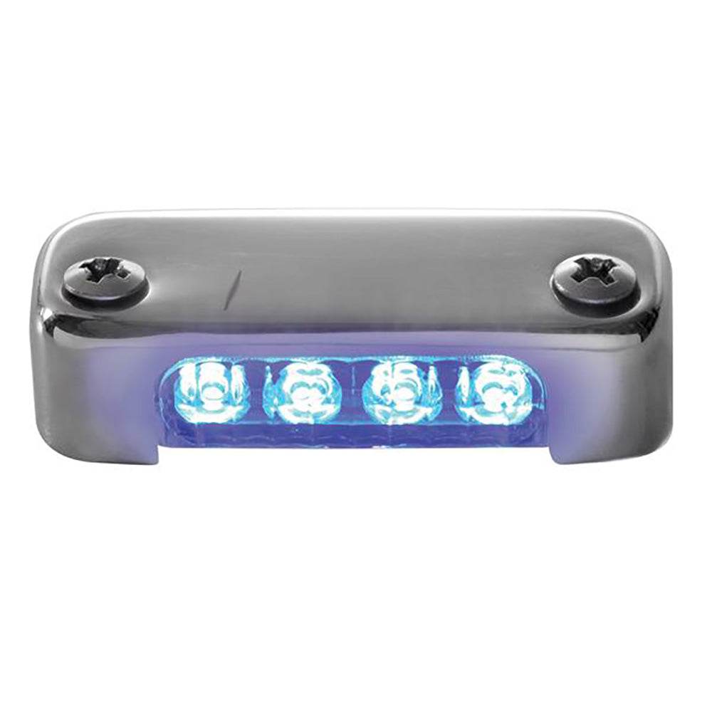 Suncoast Marine and Auto offers Attwood Blue LED Micro Light w/Stainless Steel Bezel Vertical Mount [6350B7]