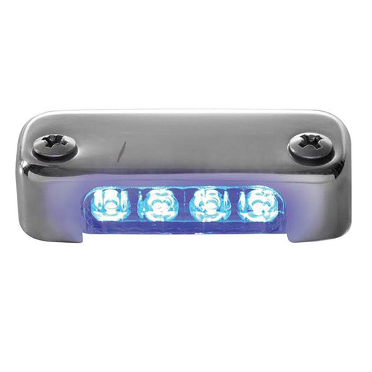 Suncoast Marine and Auto offers Attwood Blue LED Micro Light w/Stainless Steel Bezel Vertical Mount [6350B7]