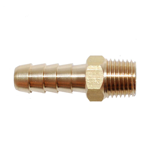 Suncoast Marine and Auto offers Attwood Universal Brass Fuel Hose Fitting - 1/4" NPT x 5/16" Barb [88FBM101-6]