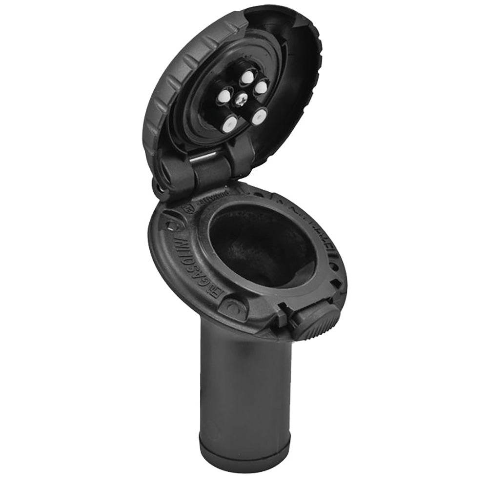 Suncoast Marine and Auto offers Attwood Deck Fill f/Carbon Canister System - Angled Body Scalloped Black Plastic Cap [99DFCCAB1S]