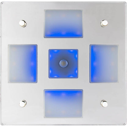 Suncoast Marine and Auto offers Sea-Dog Square LED Mirror Light w/On/Off Dimmer - White Blue [401840-3]