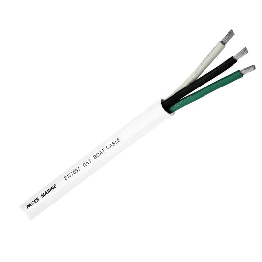 Suncoast Marine and Auto offers Pacer Round 3 Conductor Cable - 100 - 16/3 AWG - Black, Green White [WR16/3-100]