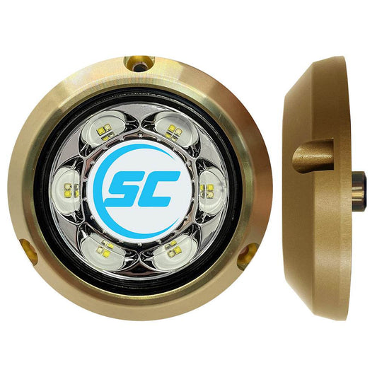 Suncoast Marine and Auto offers Shadow-Caster SC3 Series Blue/White Bronze Surface Mount Underwater Light [SC3-BW-BZSM]