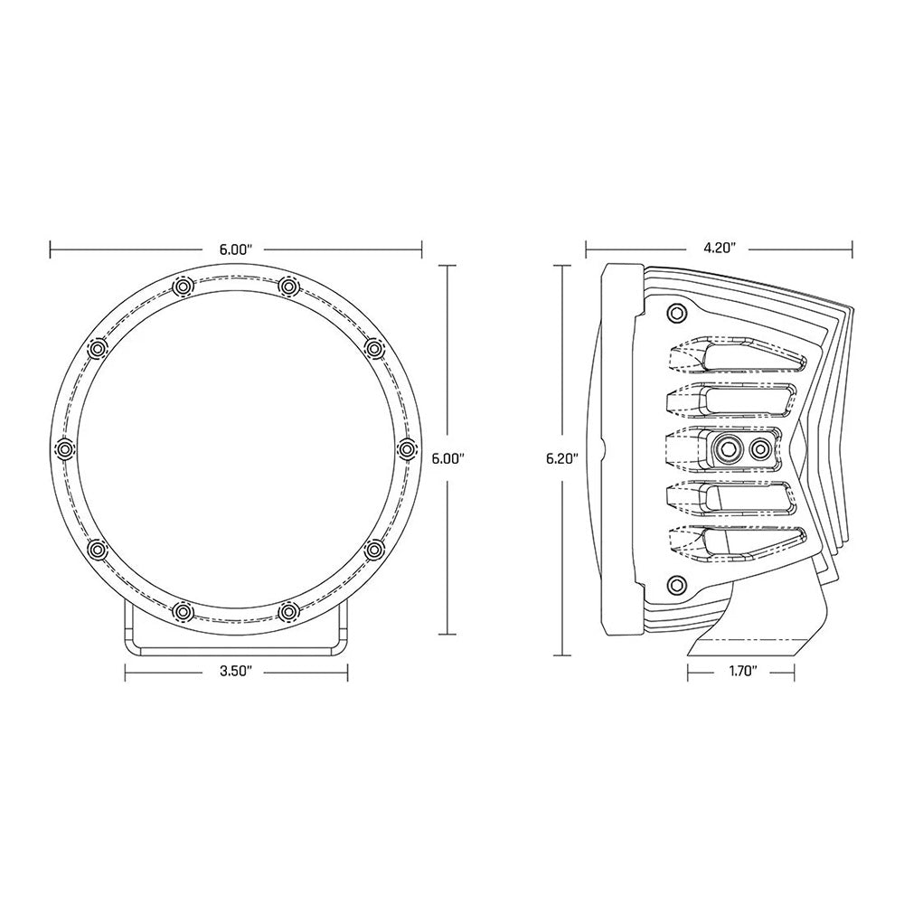 Suncoast Marine and Auto offers RIGID Industries 360 Series 6" Spot w/Amber Pro Lens - Pair [36210]