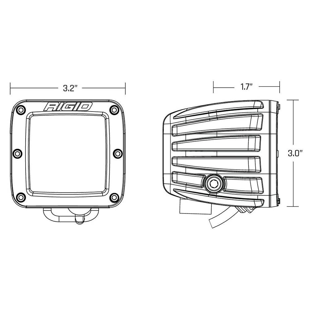 Suncoast Marine and Auto offers RIGID Industries D-Series Spot w/Amber Pro Lens - Pair [20252]