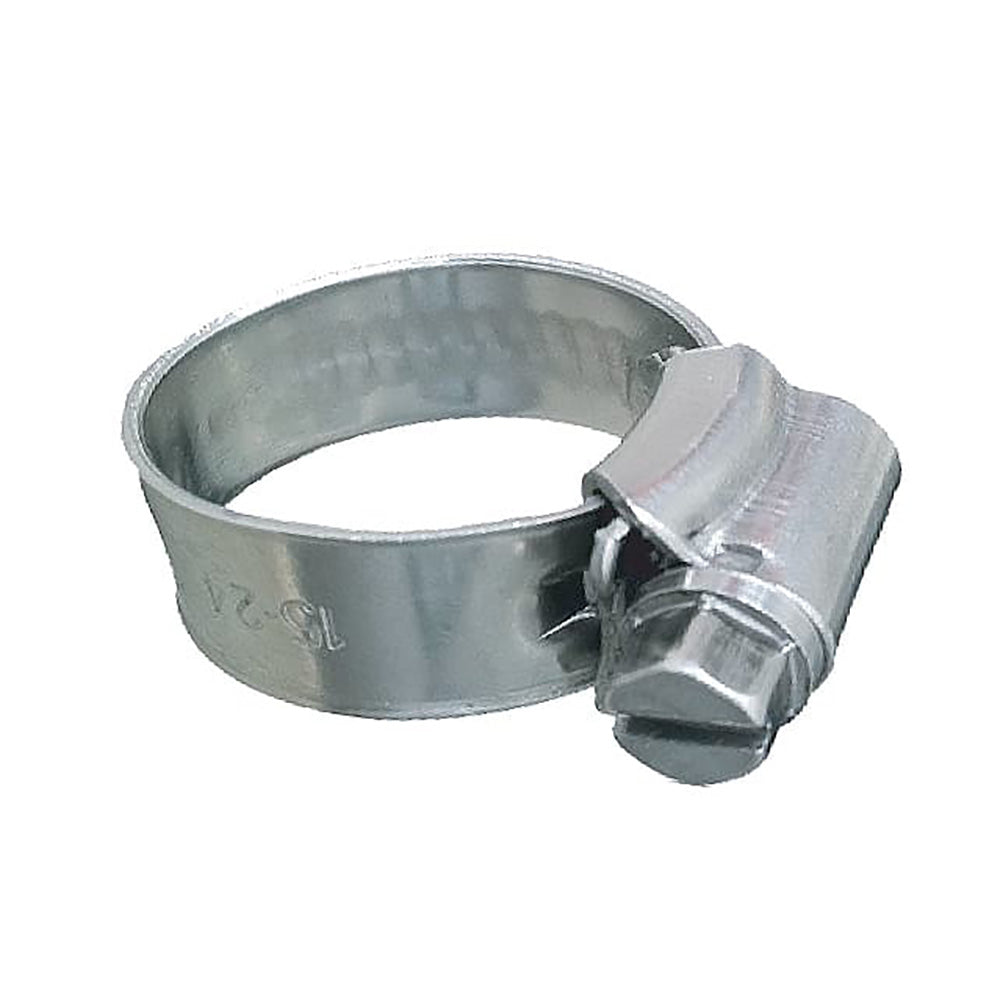 Suncoast Marine and Auto offers Trident Marine 316 SS Non-Perforated Worm Gear Hose Clamp - 3/8" Band - 11/32"-25/32" Clamping Range - 10-Pack - SAE Size 6 [705-0381]