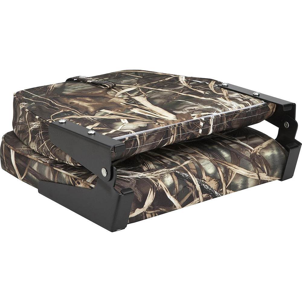 Suncoast Marine and Auto offers Attwood Swivl-Eze Low Back Padded Flip Seat - Camo [98395CAMO]