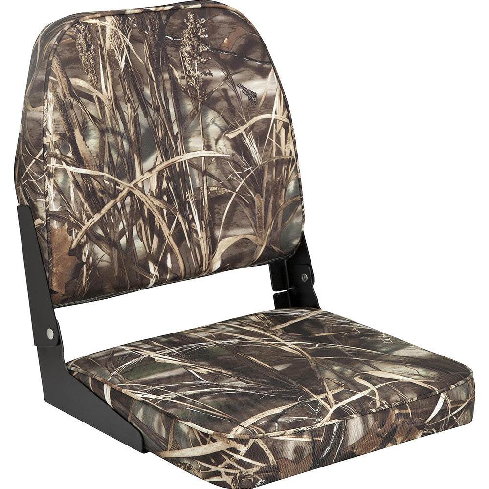 Suncoast Marine and Auto offers Attwood Swivl-Eze Low Back Padded Flip Seat - Camo [98395CAMO]